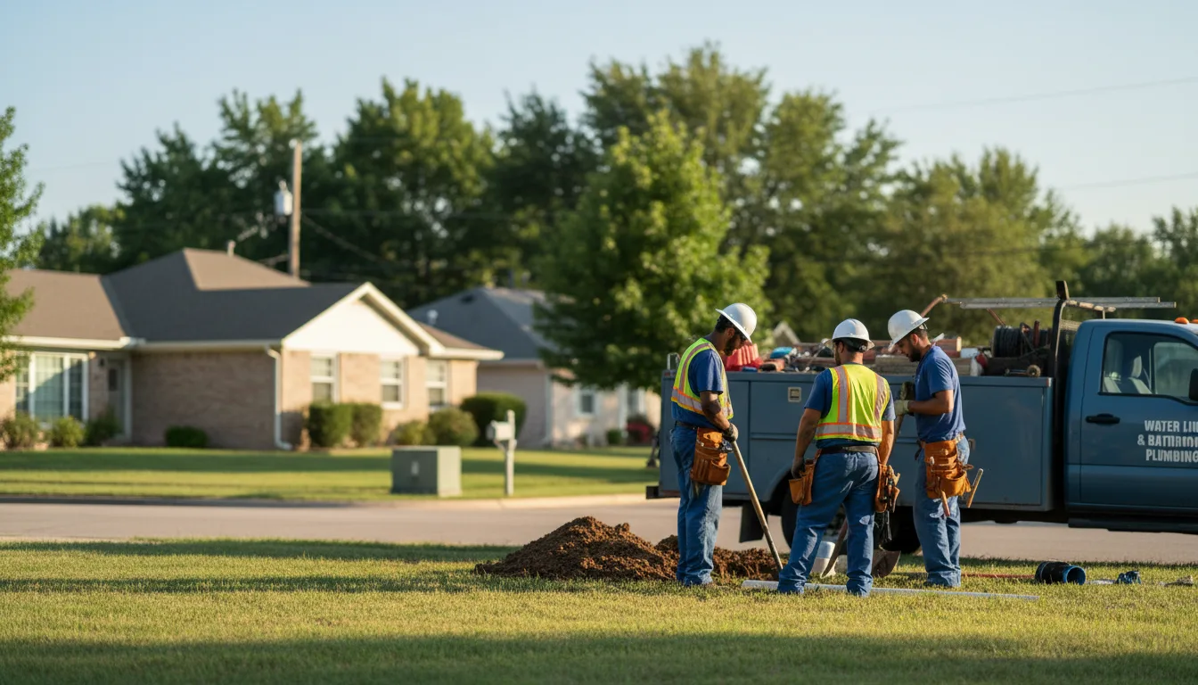 Residential water line and bathroom plumbing service in Danbury, IA